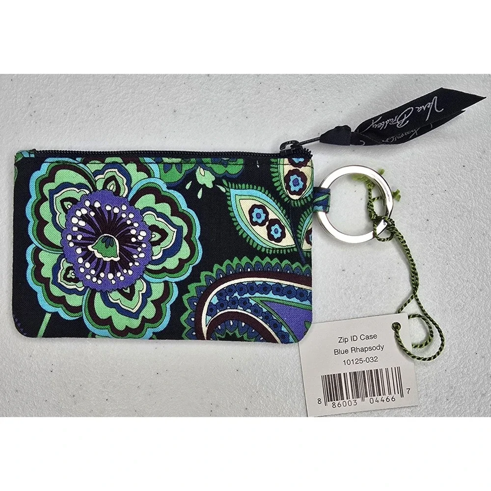 VERA BRADLEY Zip ID Case In Retired Blue Rhapsody‎ Pattern NWT -1692